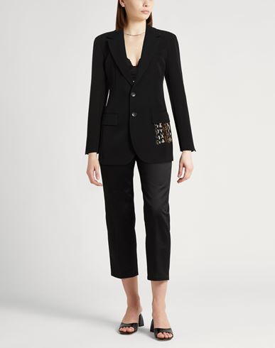 Woman Blazer Black Size 4 Virgin Wool