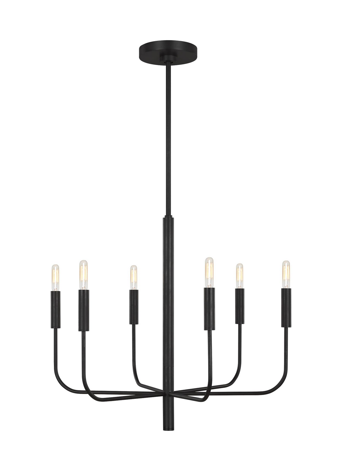 Visual Comfort Studio Brianna 6-Light Chandelier in Aged Iron by Ellen Degenere