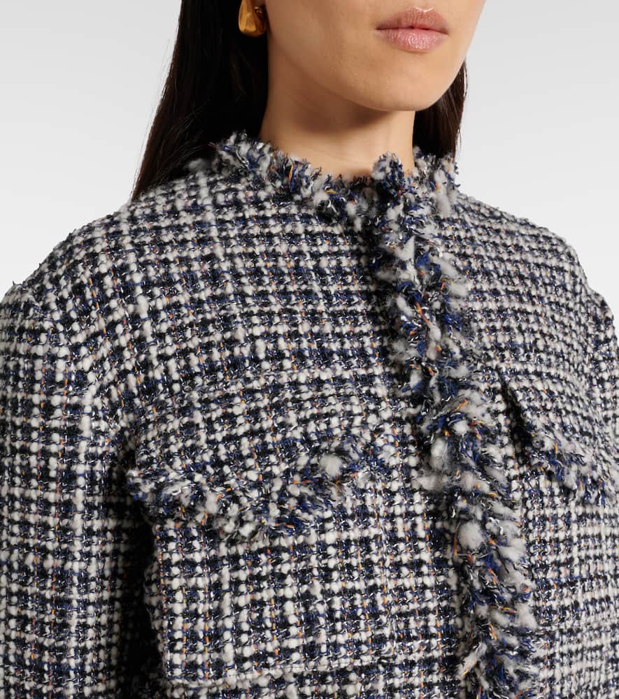 Wool-blend tweed jacket