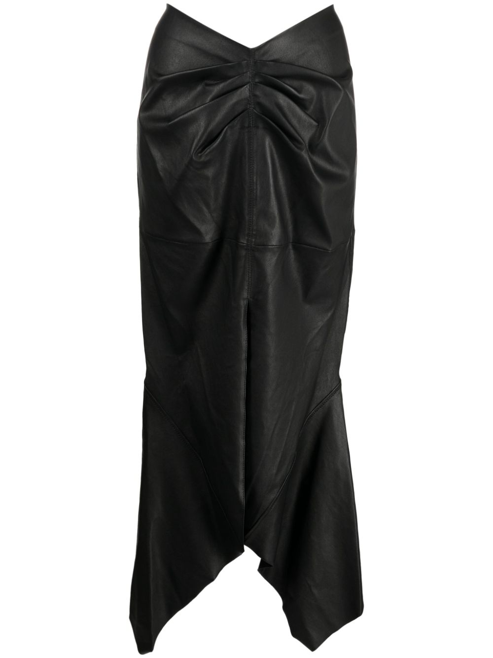 Analogy leather midi skirt - Black