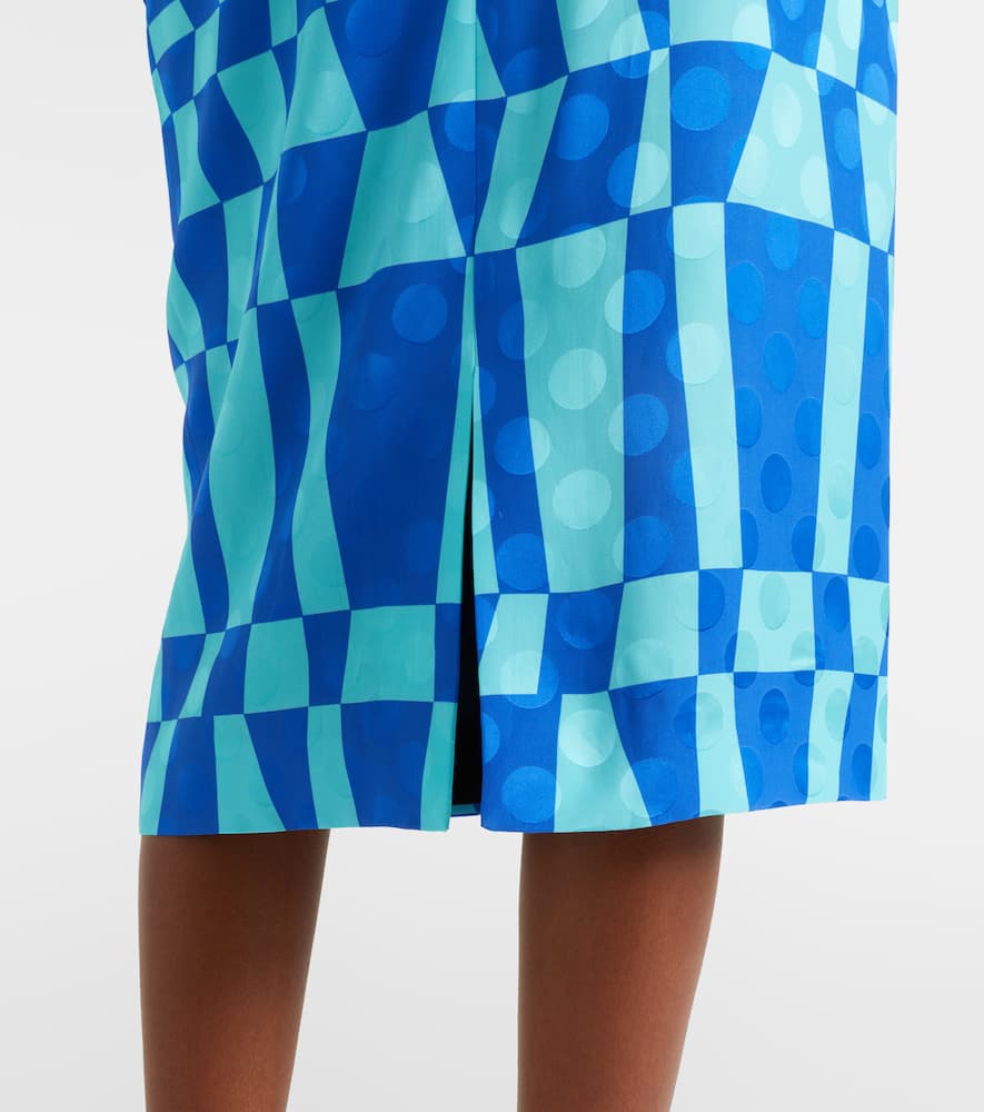 Printed pencil skirt