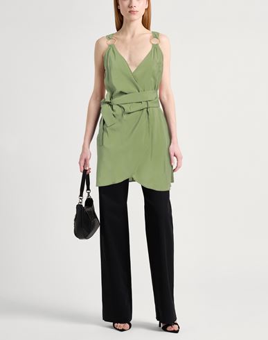 Woman Top Light green Size 2 Viscose, Polyester