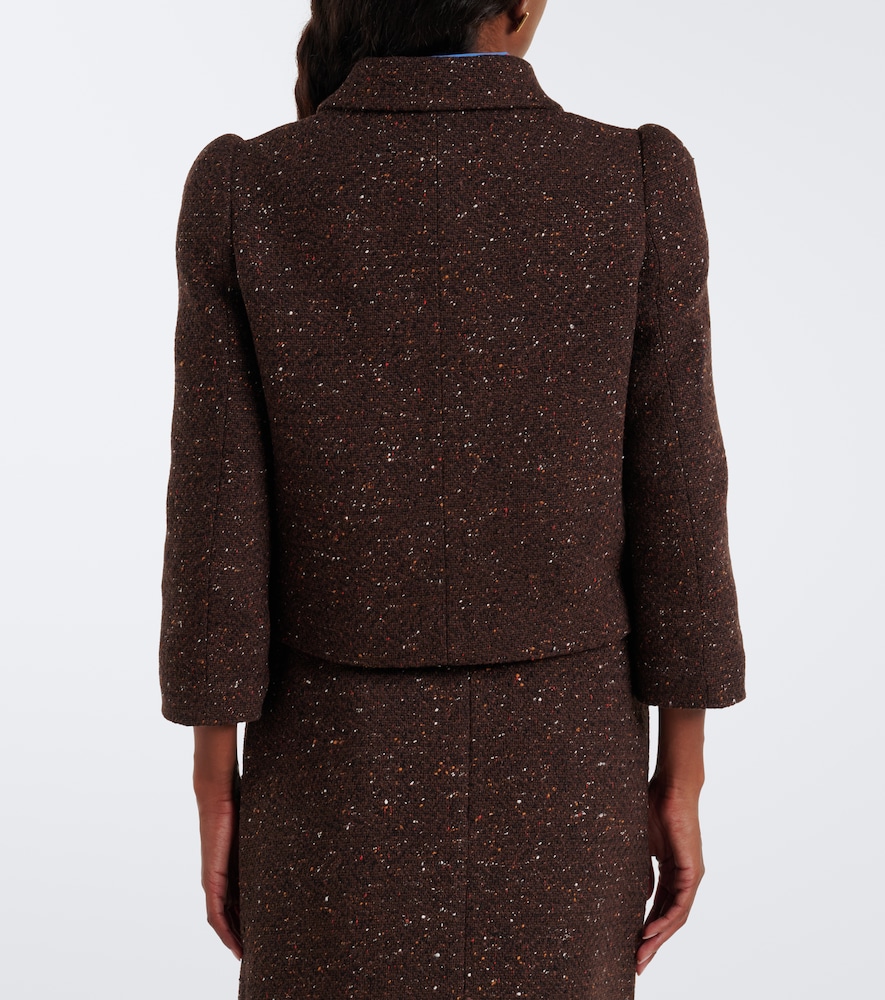 Wool-blend cropped jacket