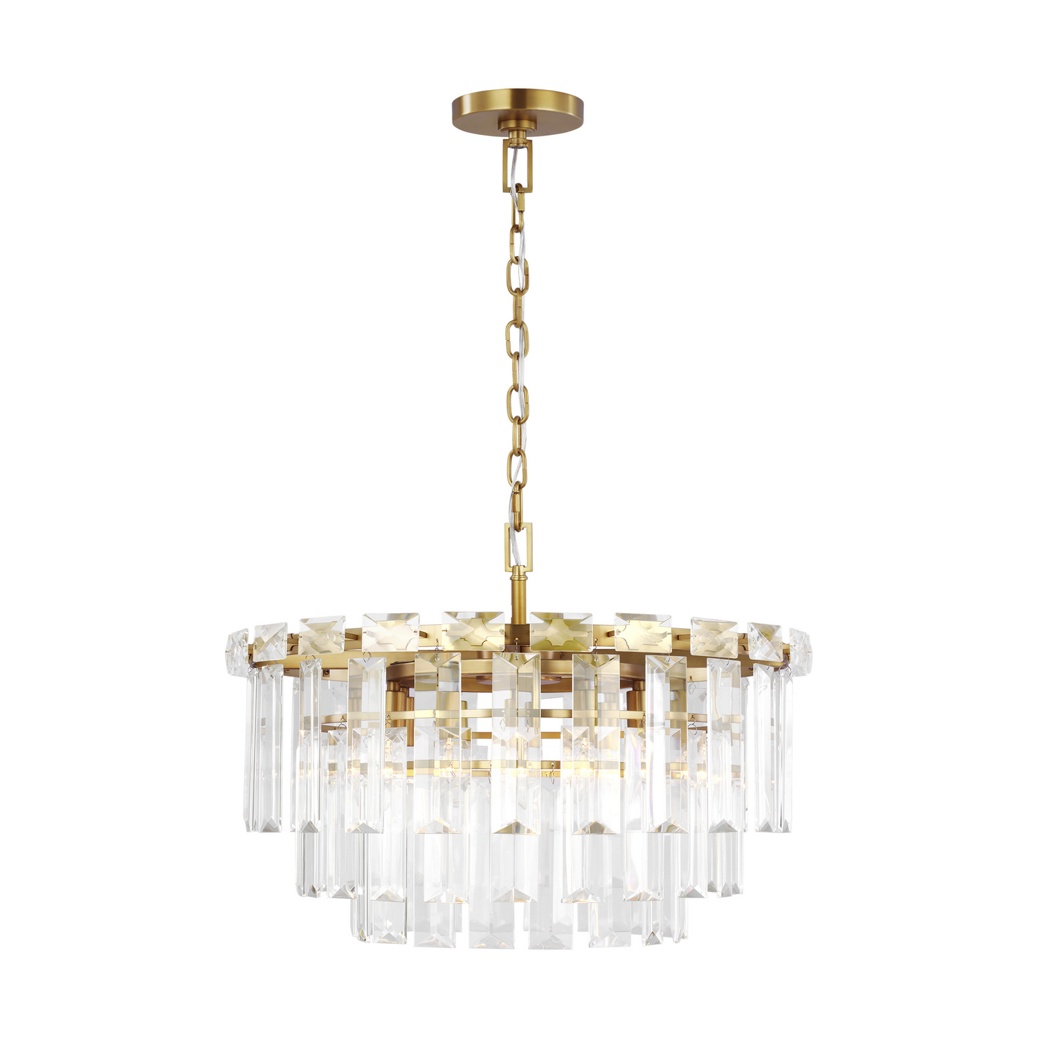 Arden 10-Light Chandelier in Burnished Brass by Chapman & Myer