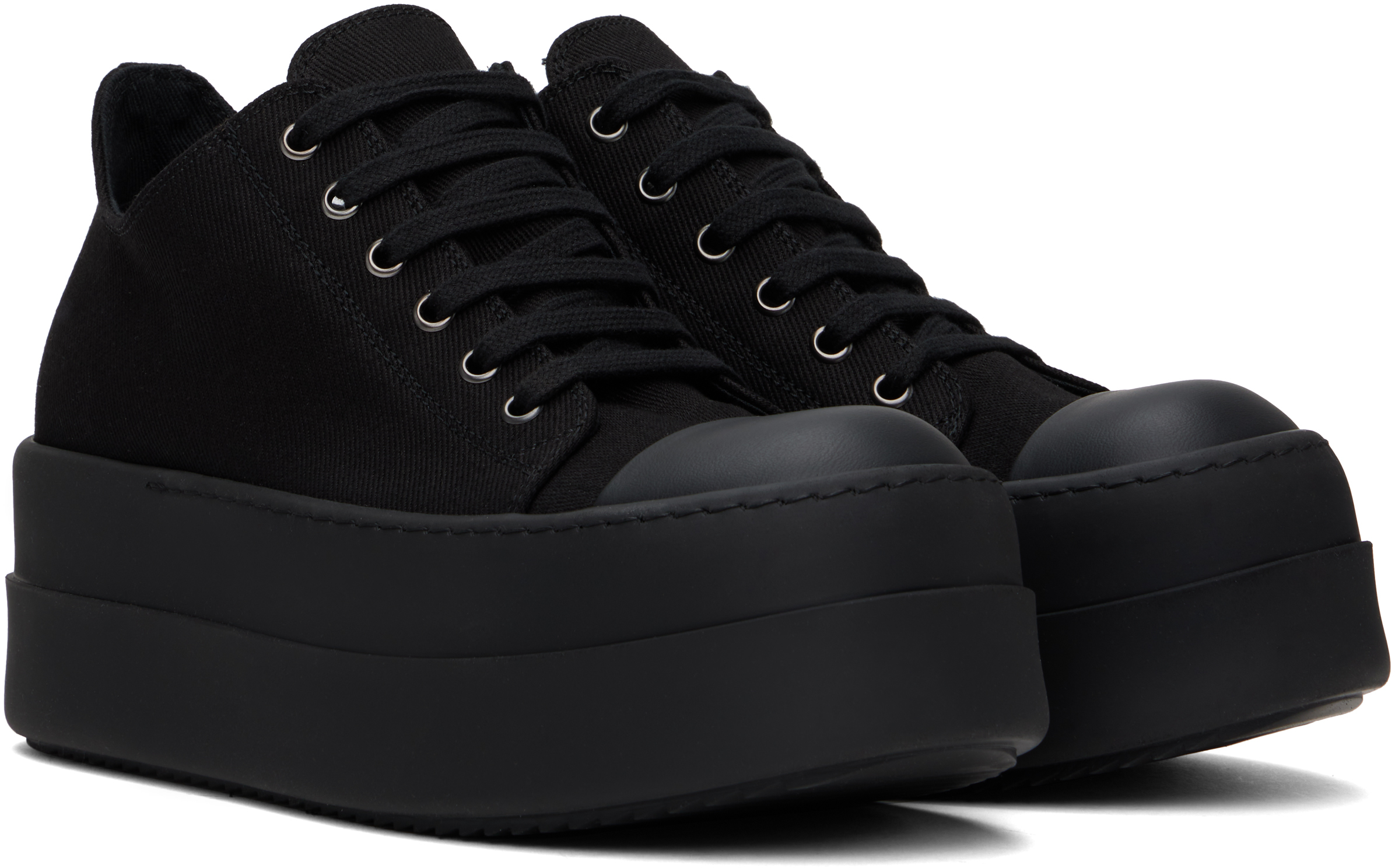 Rick Owens DRKSHDW Black Porterville Double Bumper Low Sneaks Sneakers
