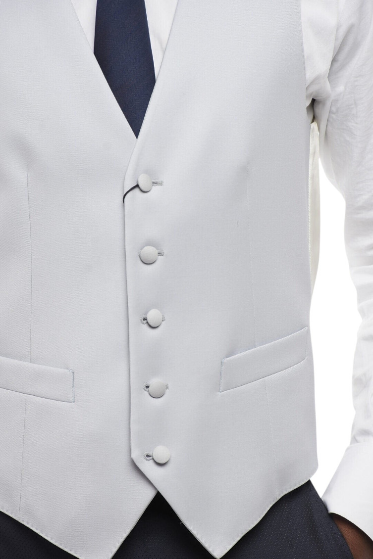 Light Grey Solid Waistcoat