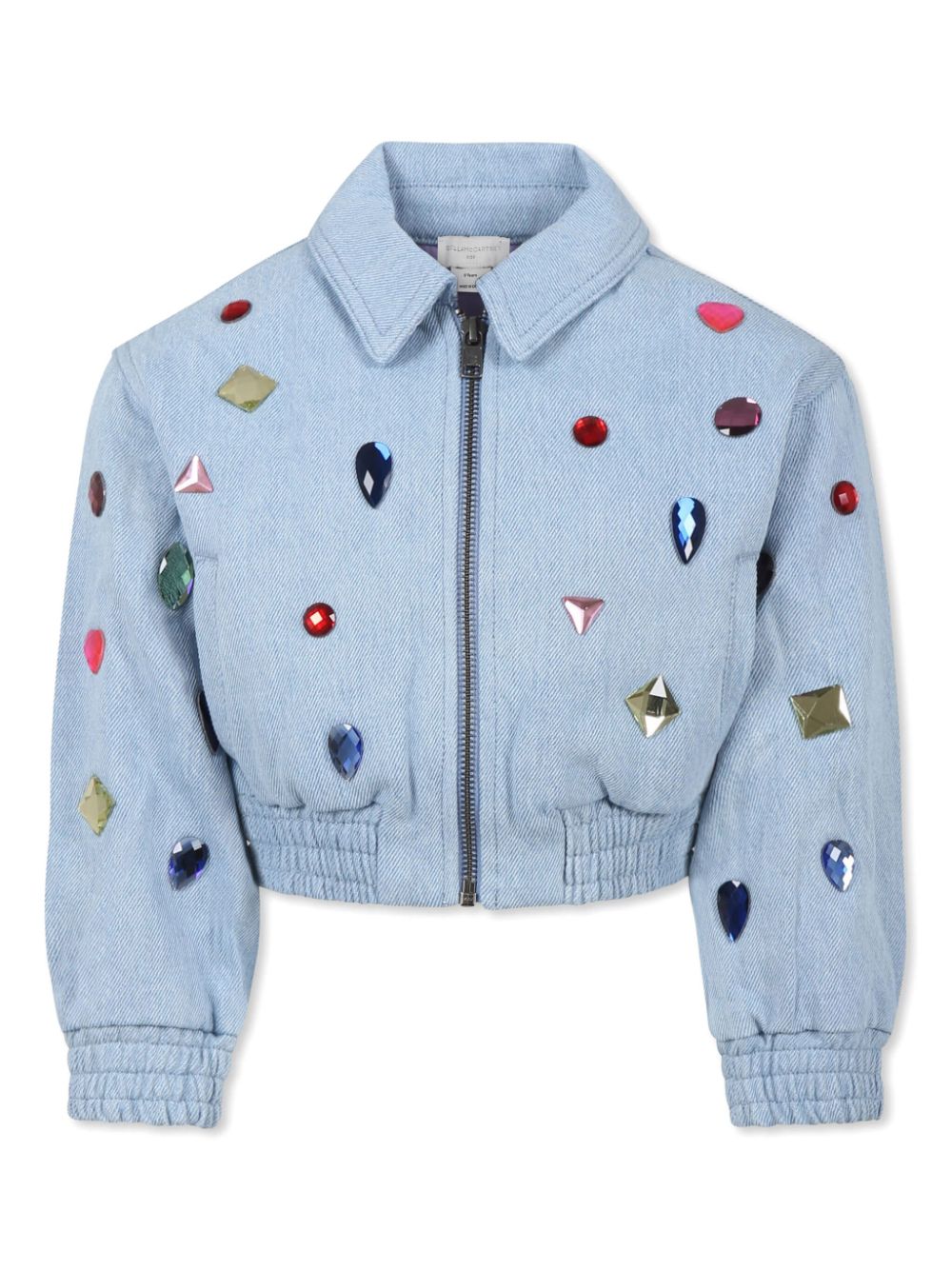 Girls Blue Denim Jewel Jacket
