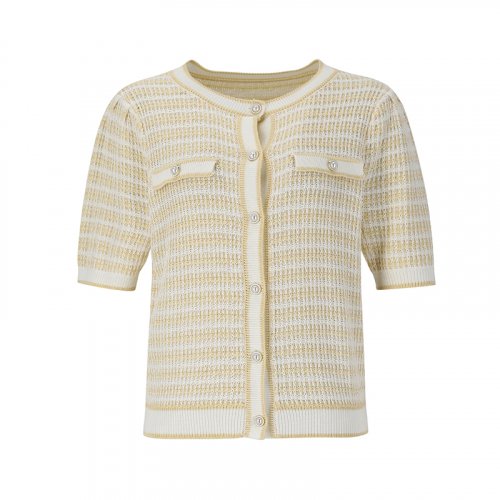 Tweed round cardigan