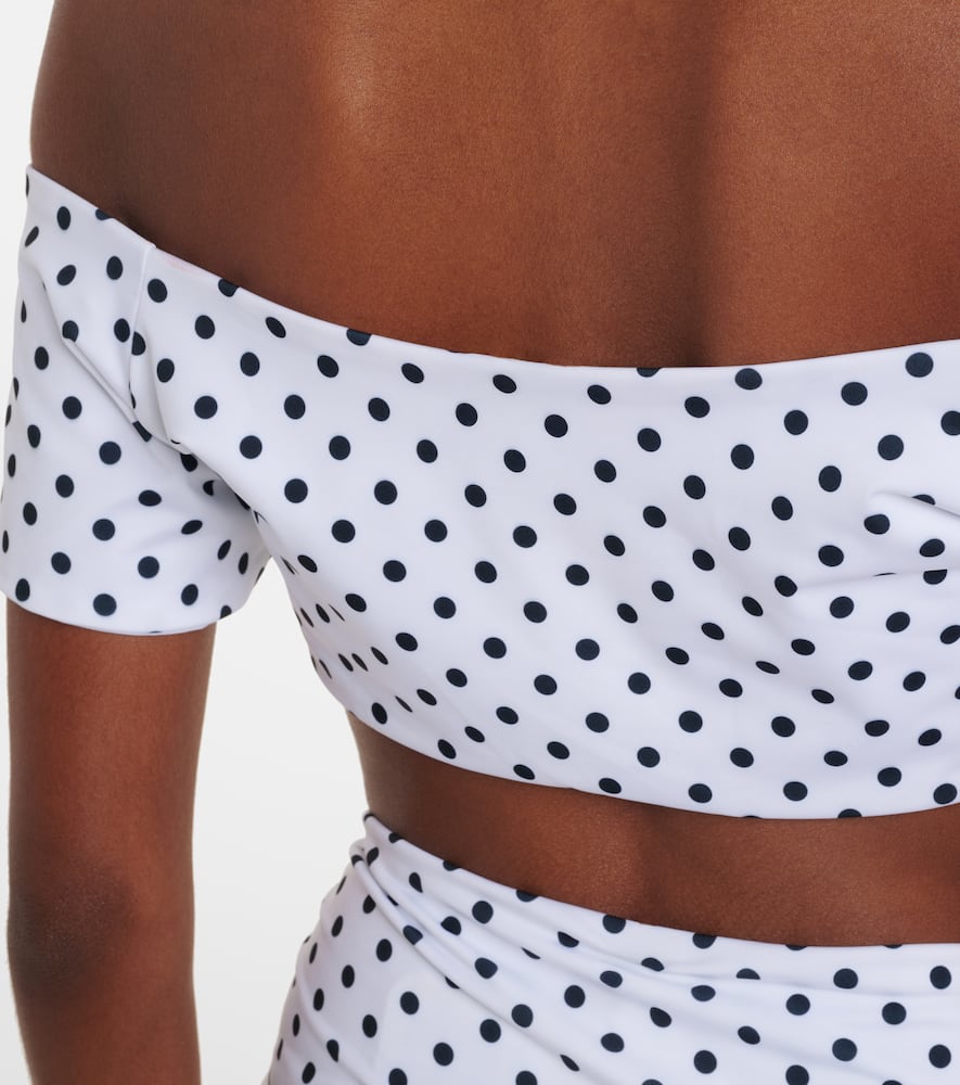 Stefani off-shoulder polka-dot top