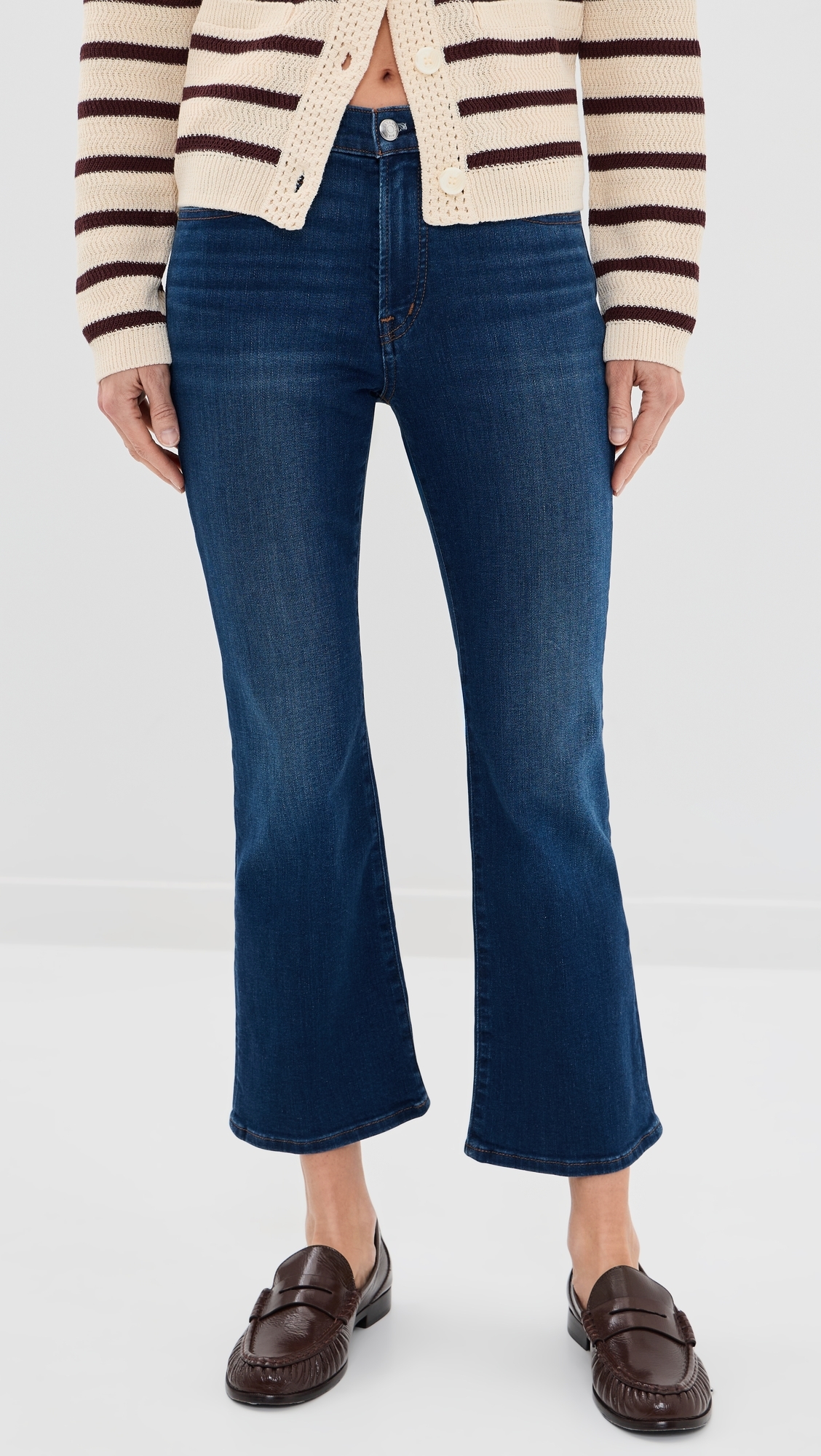 The Short Stretch Flare Crop Jeans Osgoode Wash