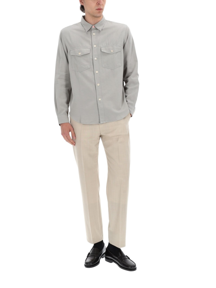 Grey Regular Solid Shirt