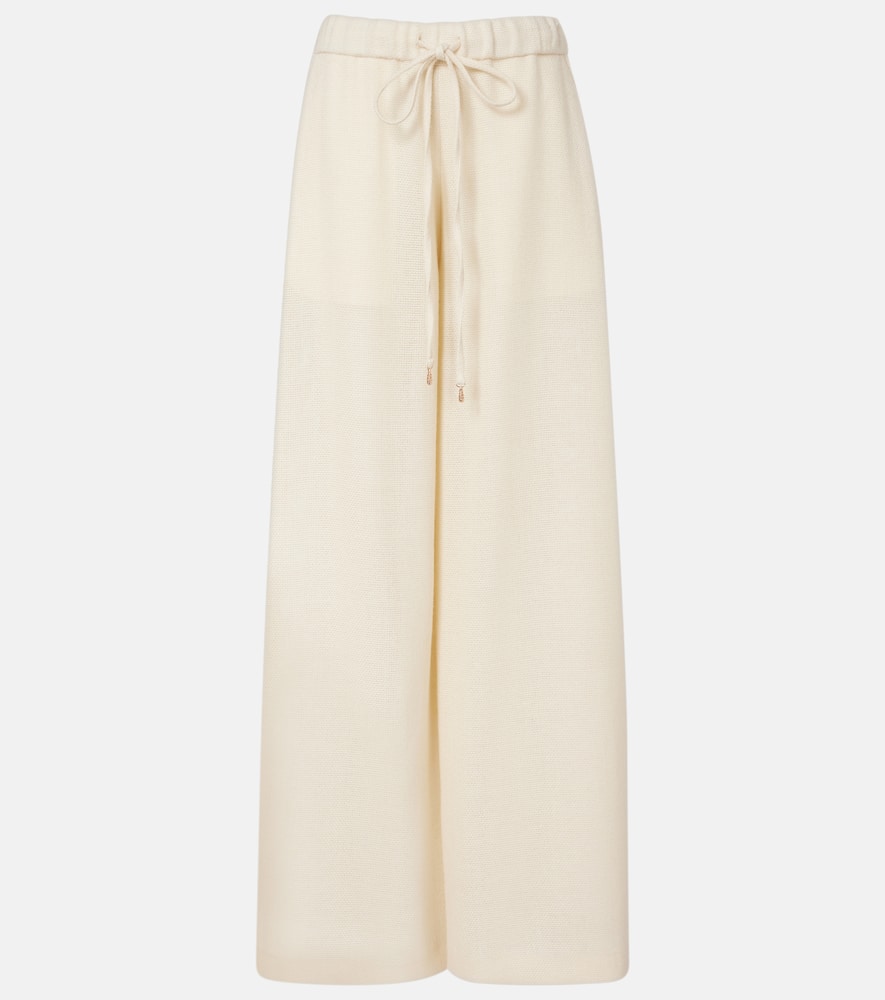 Gelos alpaca wide-leg pants