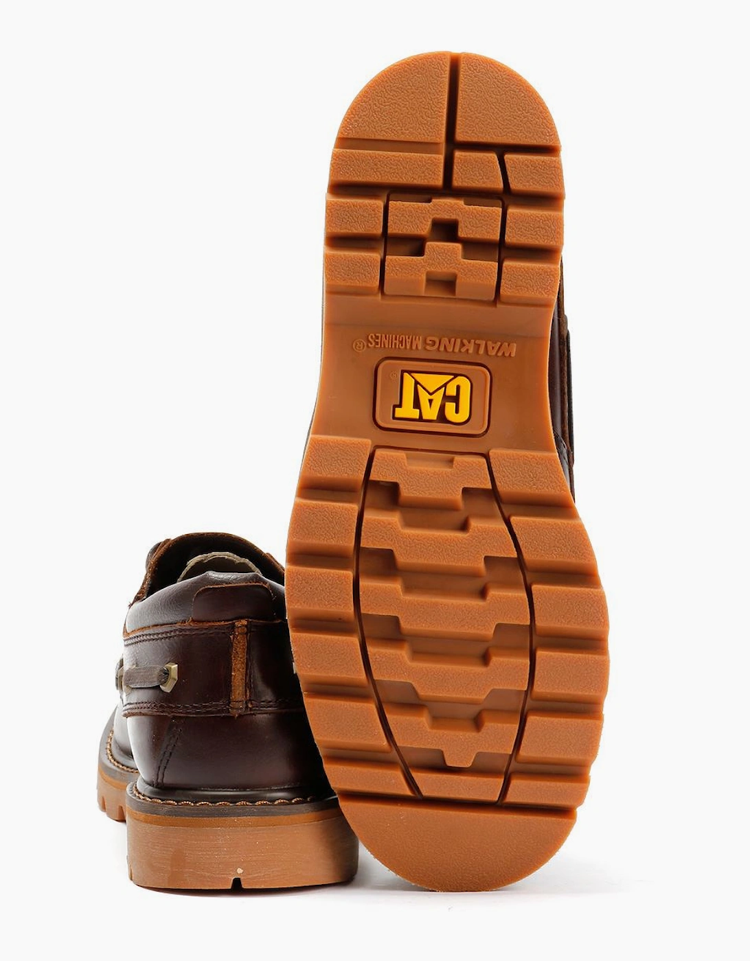 Men's Caterpillar Colorado Boat Lo Leather Men's British Tan Lace-Up Shoes - Brown