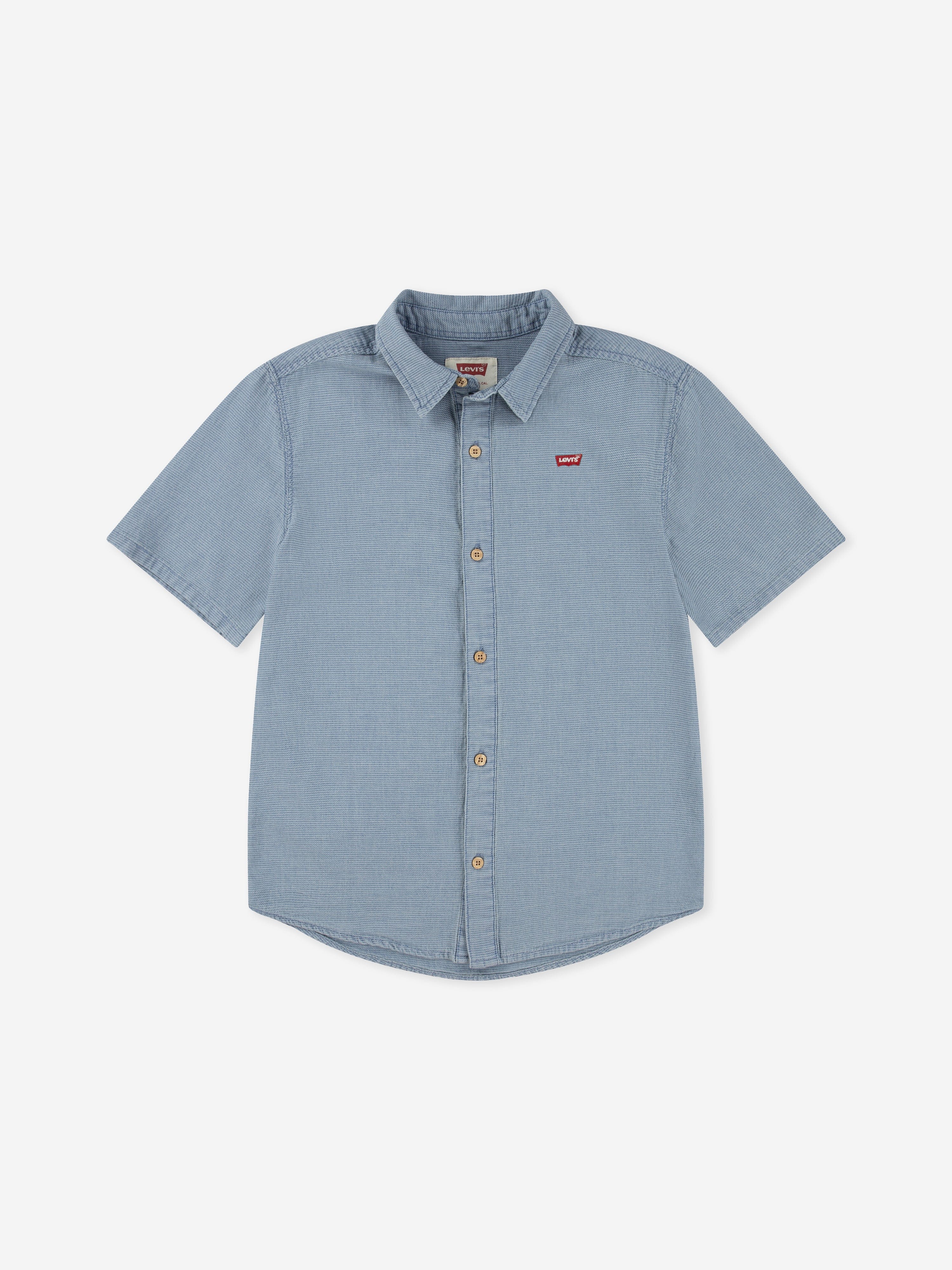 Levi's Kids Wear Boys Short Sleeve Woven Shirt in Blue 10 Yrs