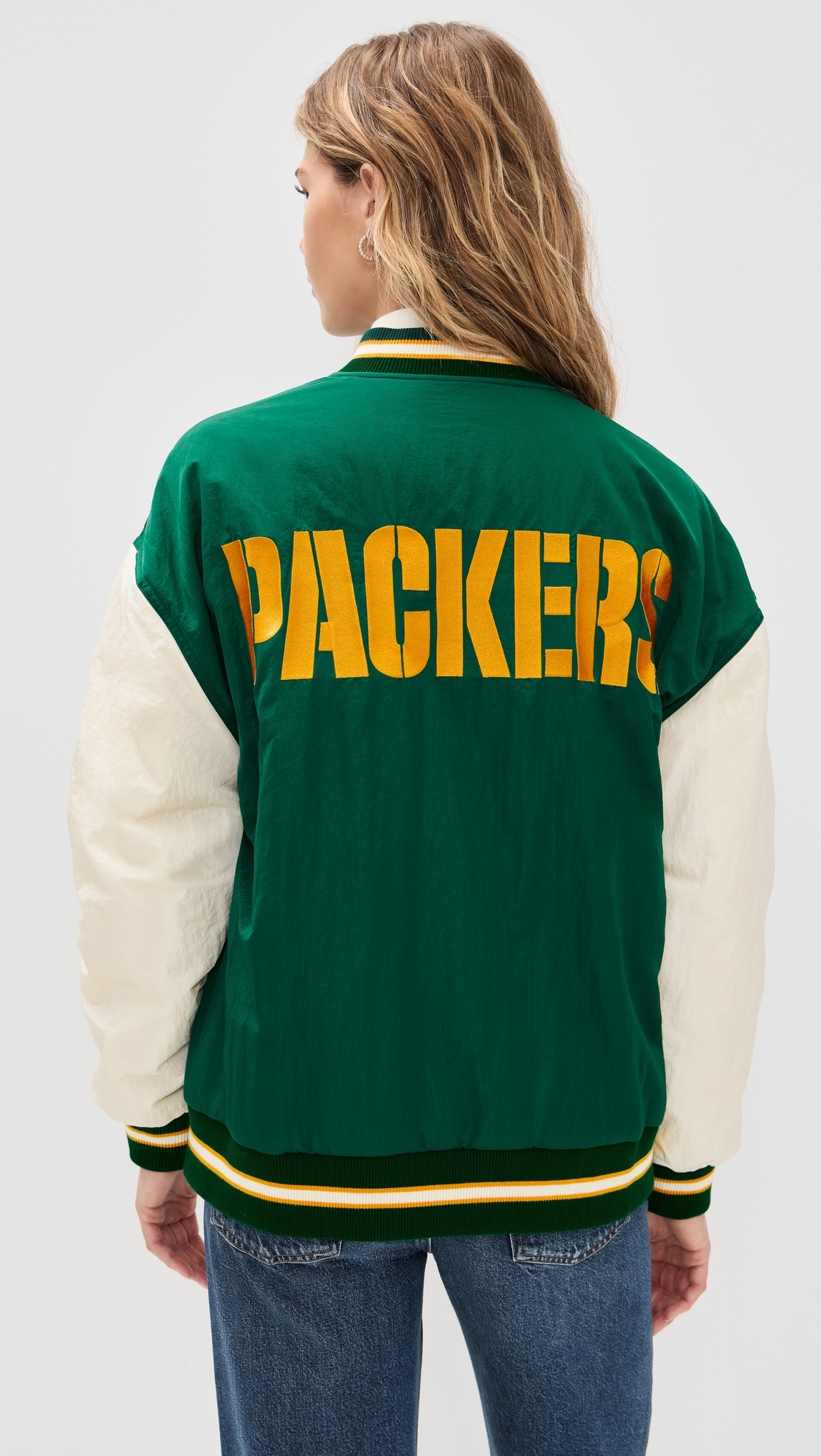 Packers Colorblock Bomber Jacket Packers Green/Sugar Swizzle