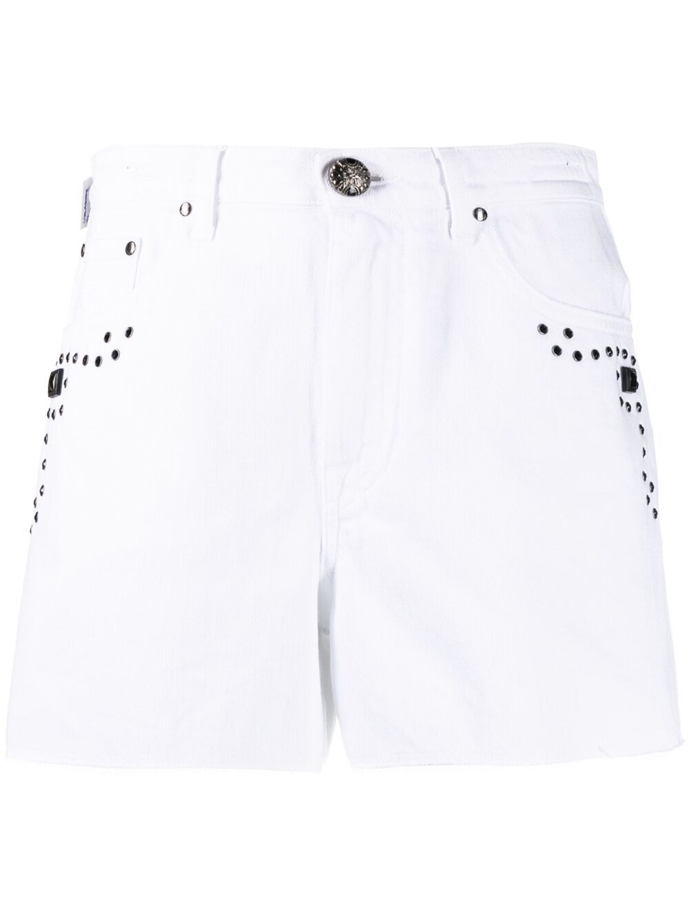 Leaf stud-detail shorts - White