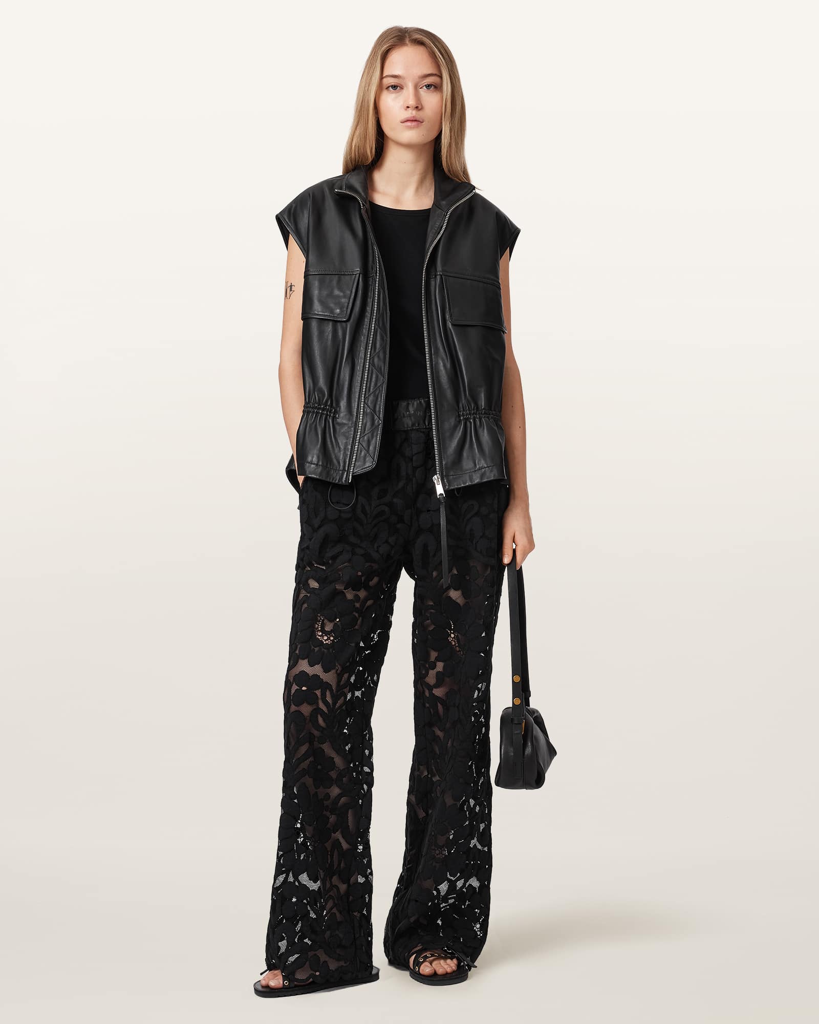 Amelie Straight Leg Lace Pants