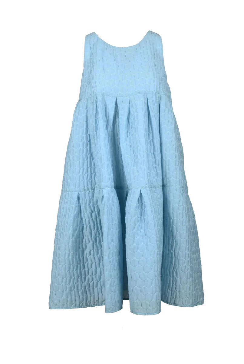 Gauzed Dress - Light Blue