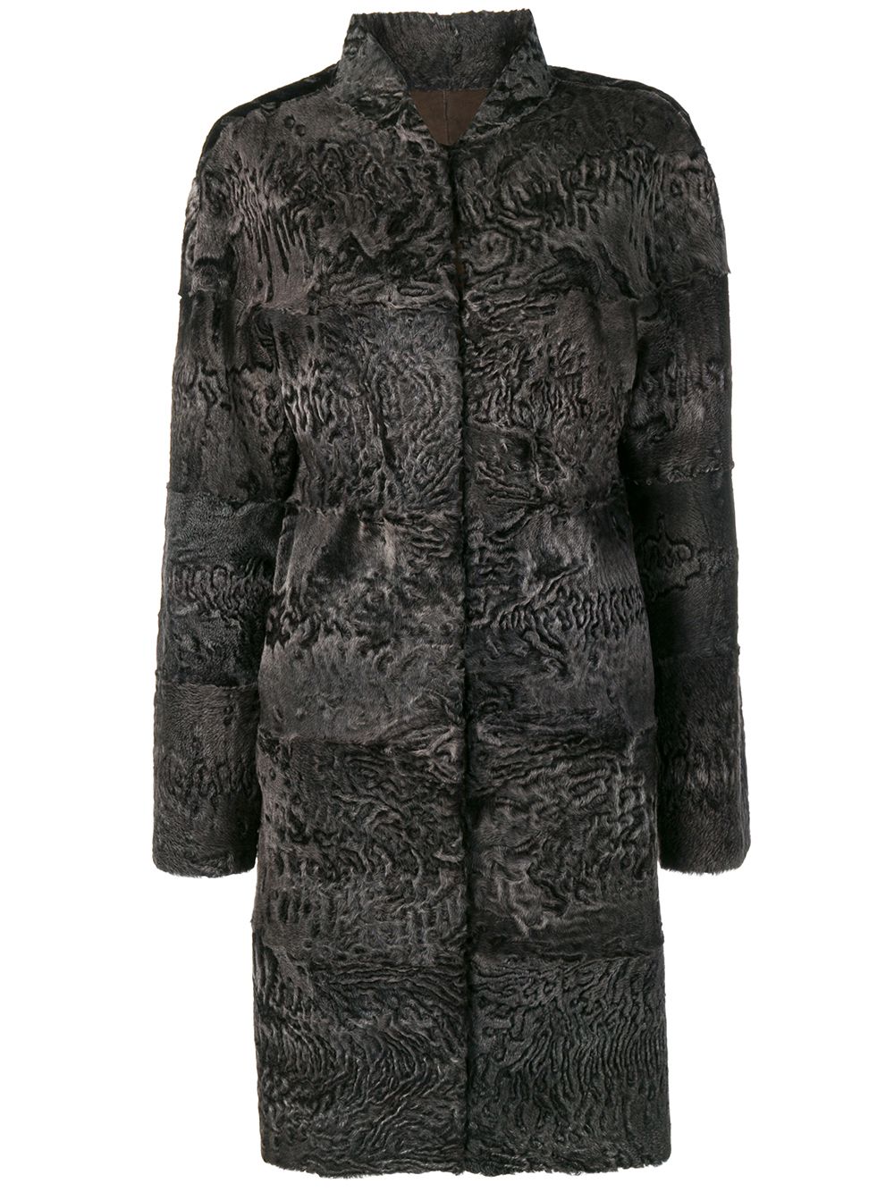 Beatrice fur trimmed coat - Blue