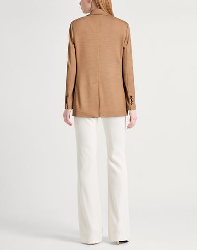 Woman Blazer Camel Size 2 Virgin Wool, Cashmere, Polyamide