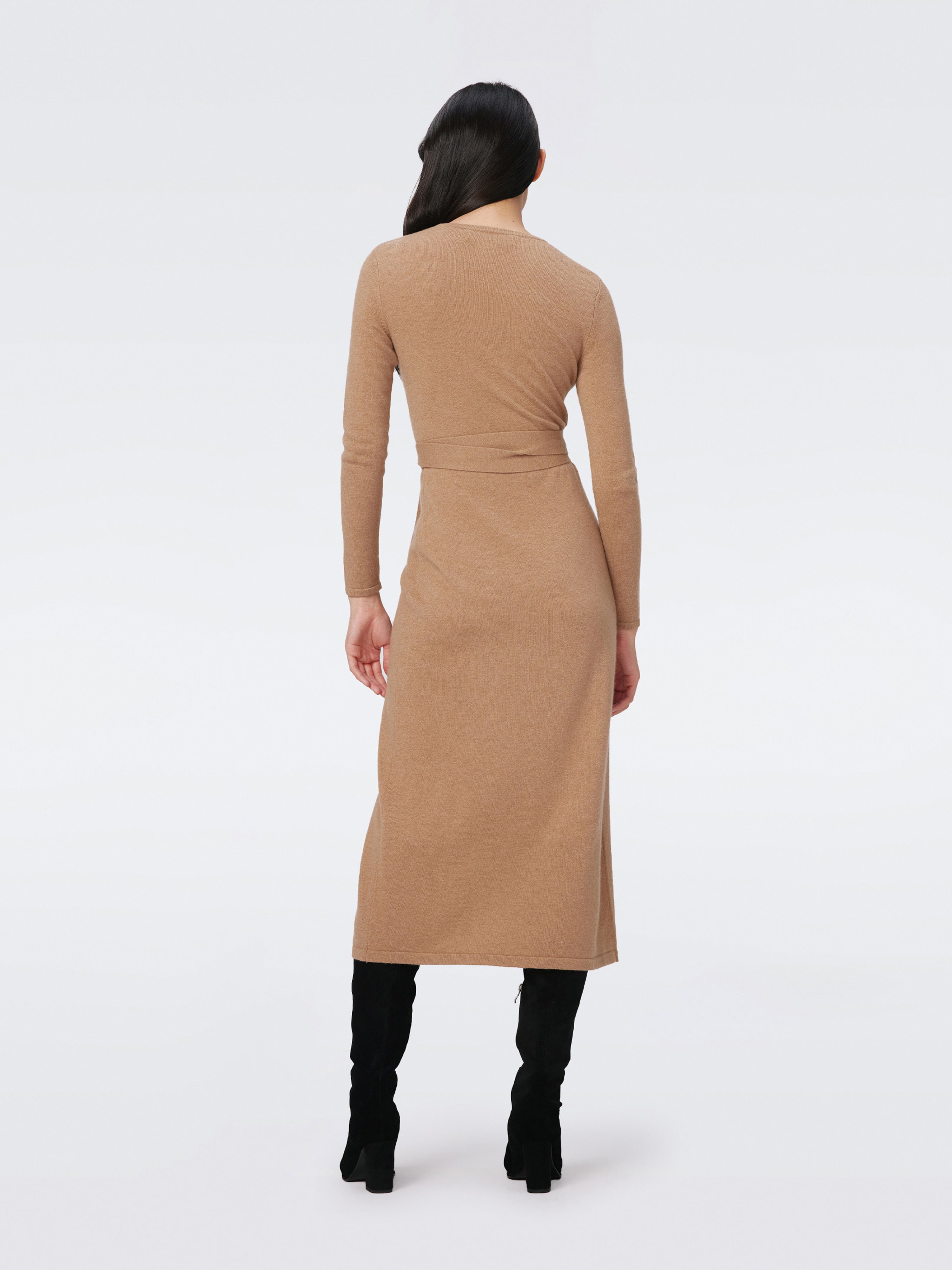 Astrid Wool-Cashmere Wrap Dress