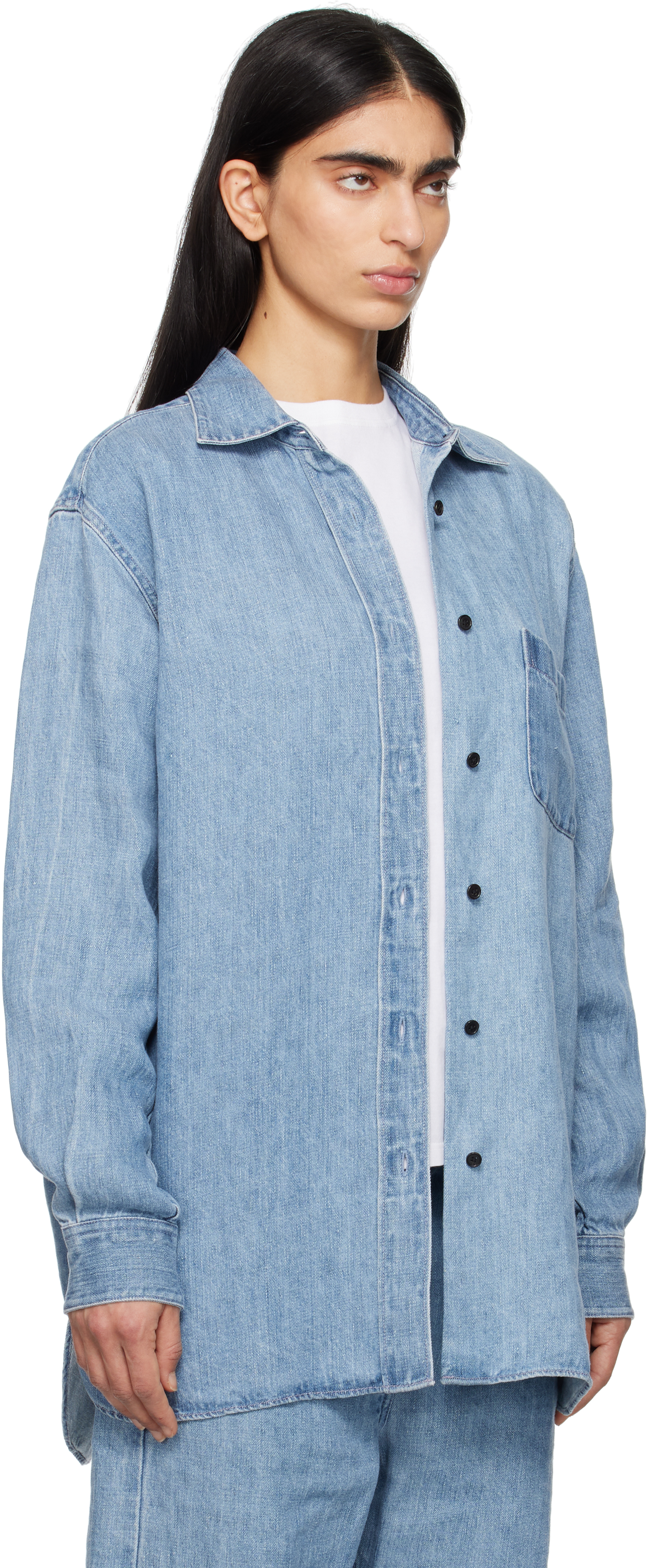 The Row Blue Nesson Denim Shirt