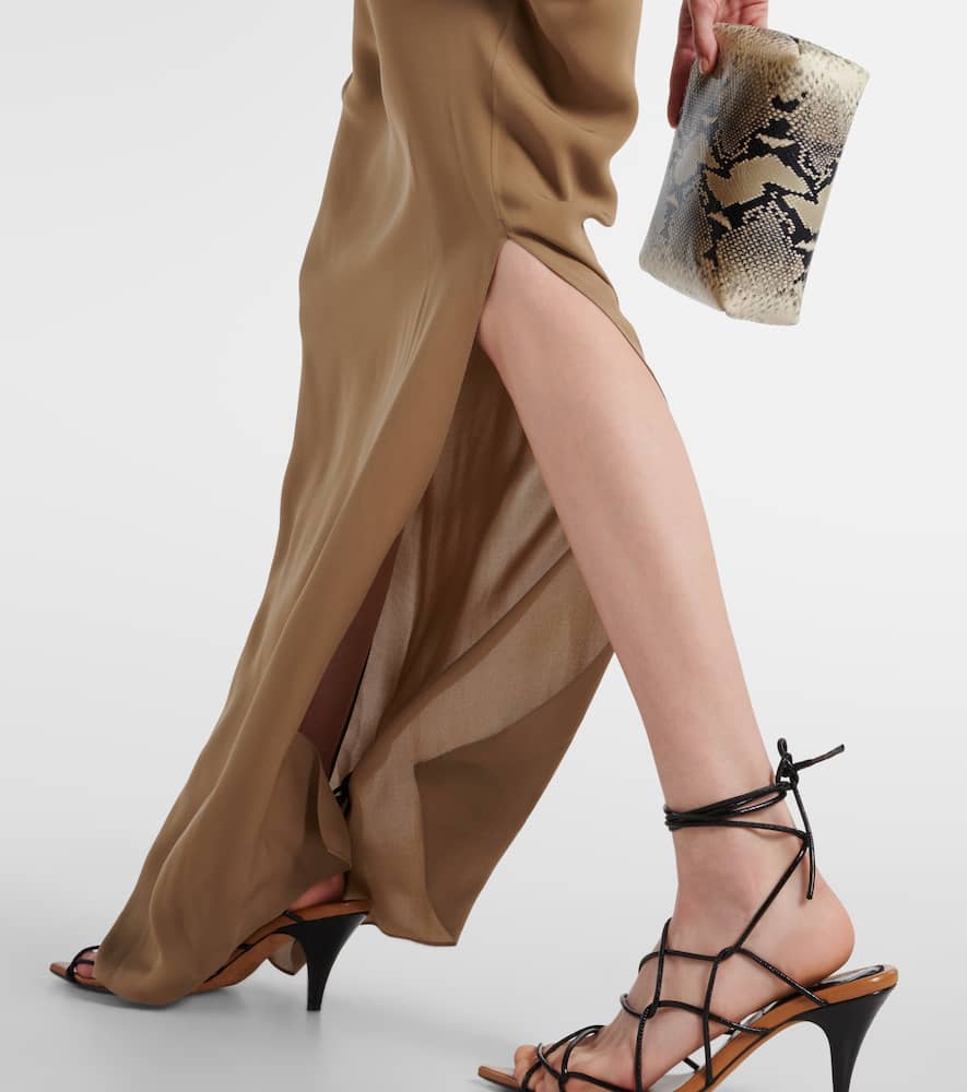 Dandora draped silk gown