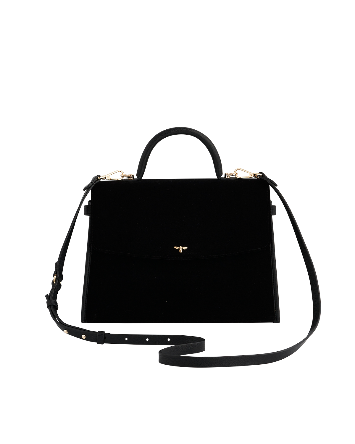 Fable England Black Structured Tote Medium | Women's Handbag