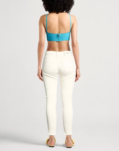 Jacob Cohёn Woman Jeans Off white Size 26 Lyocell, Cotton, Polyester, Elastane