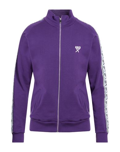 Man Sweatshirt Purple Size L Cotton