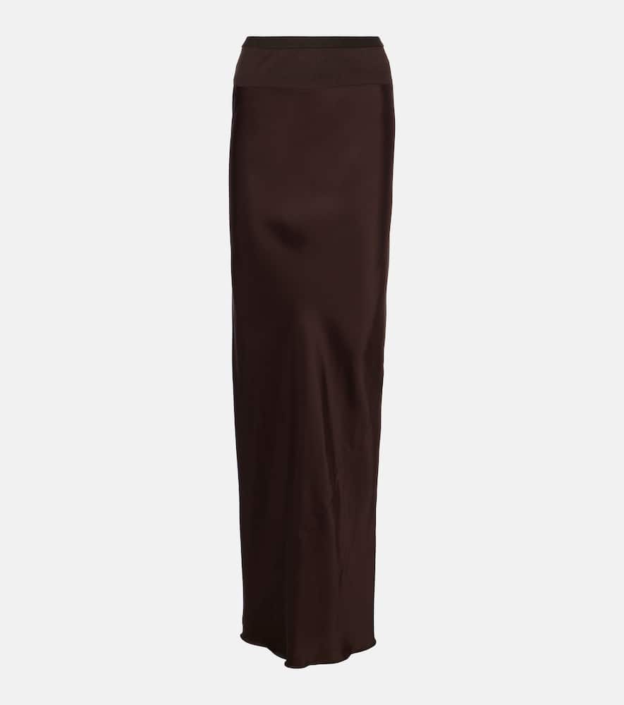 Satin maxi skirt