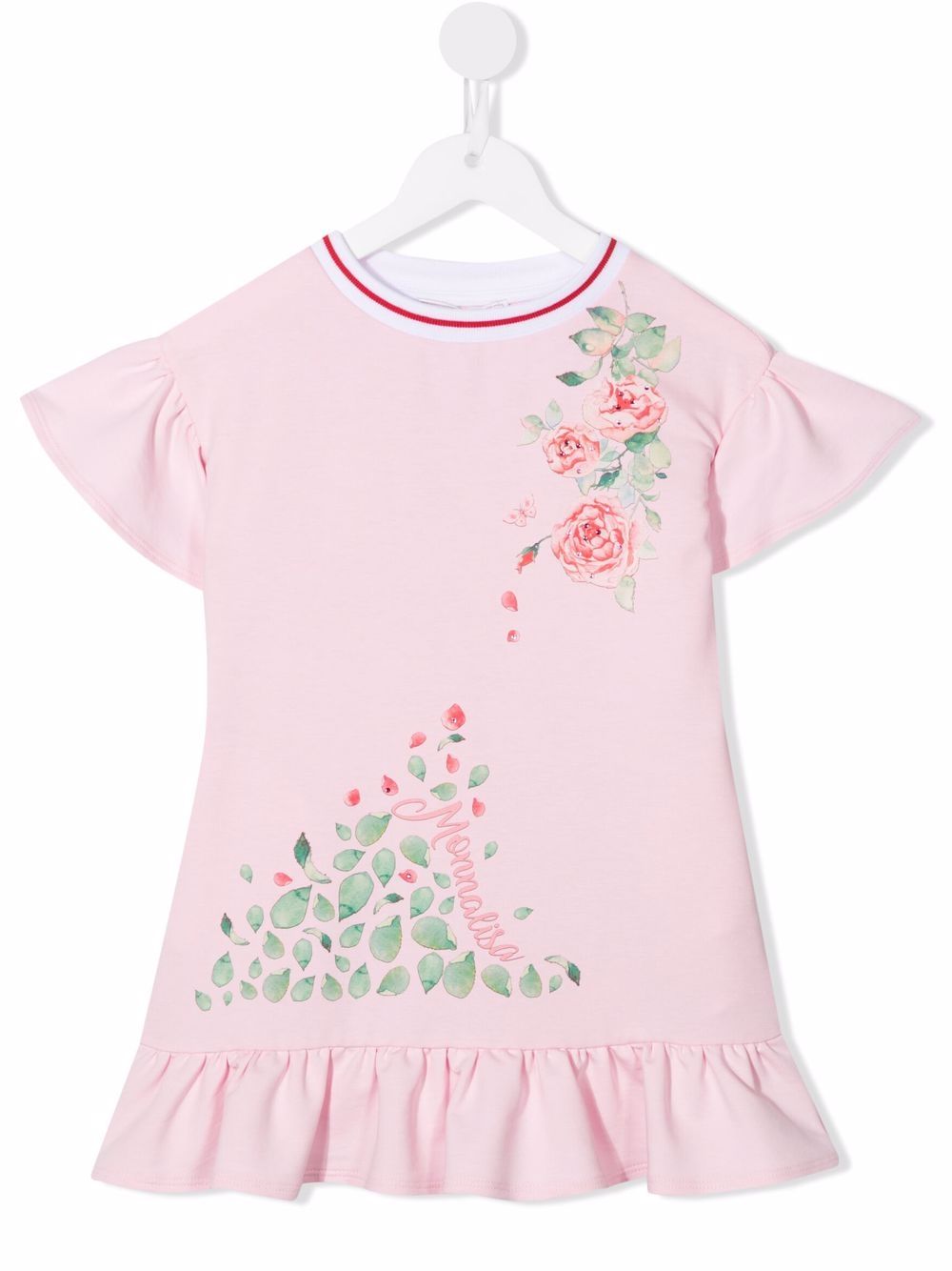 Floral print ruffle dress - Pink