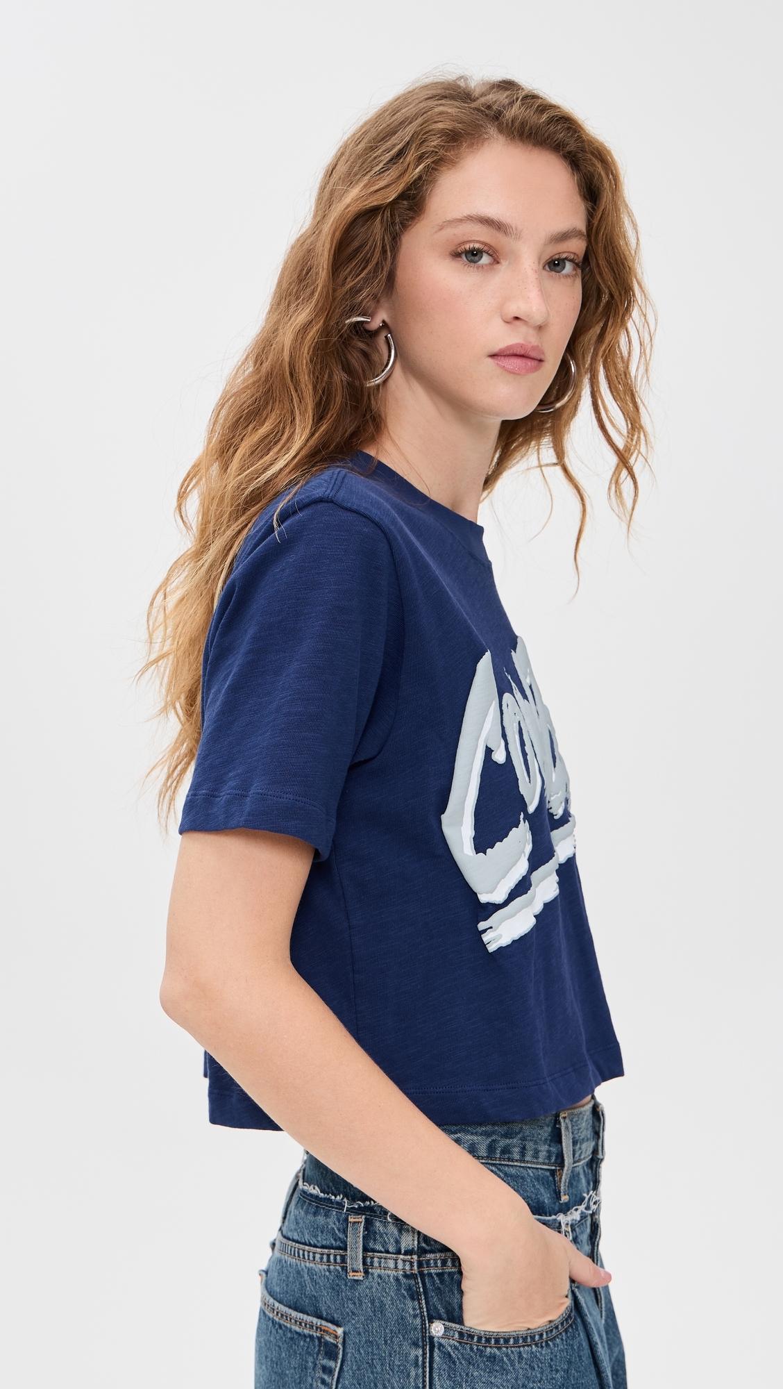 Cowboys Thrill Crop Tee True Navy