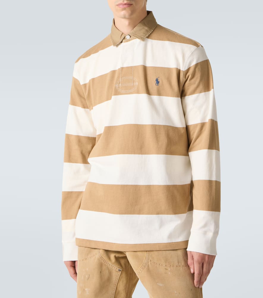 Striped cotton polo shirt
