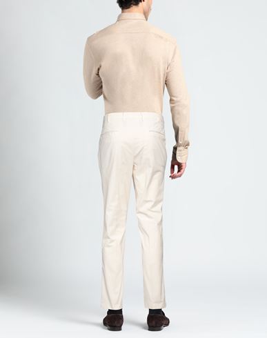 Man Pants Off white Size 30 Cotton, Elastane