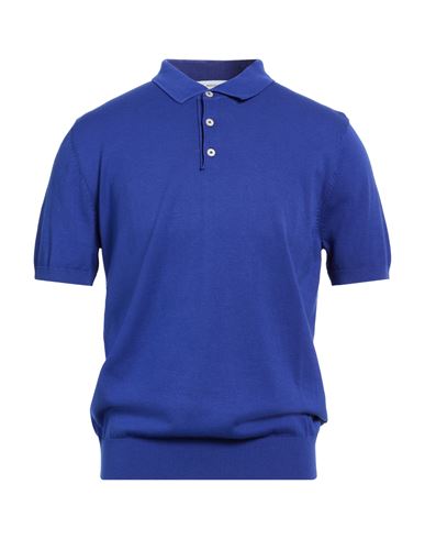 Man Sweater Bright blue Size 3XL Cotton