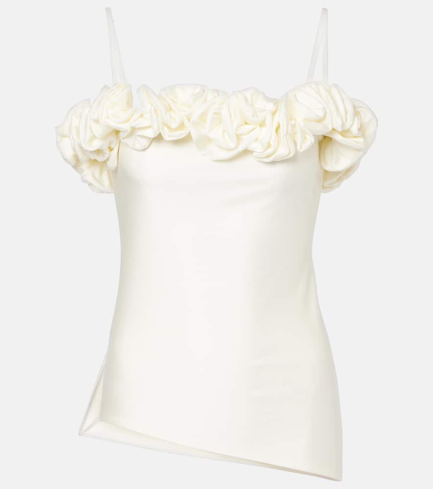 Ruffled off-shoulder top