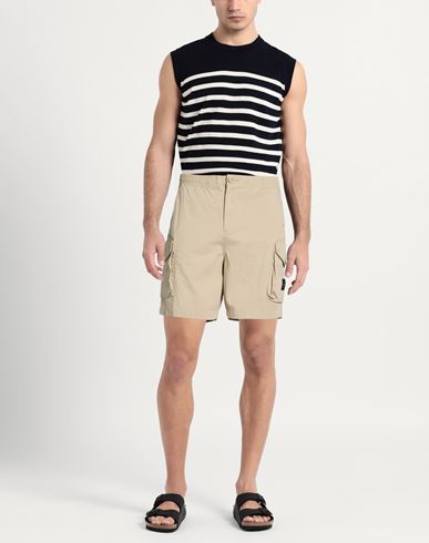 Man Shorts & Bermuda Shorts Beige Size S Cotton, Elastane