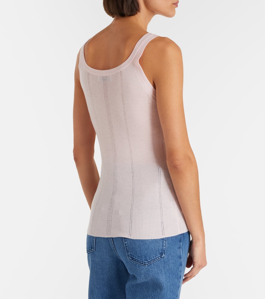 Lucy rib-knitted wool tank top