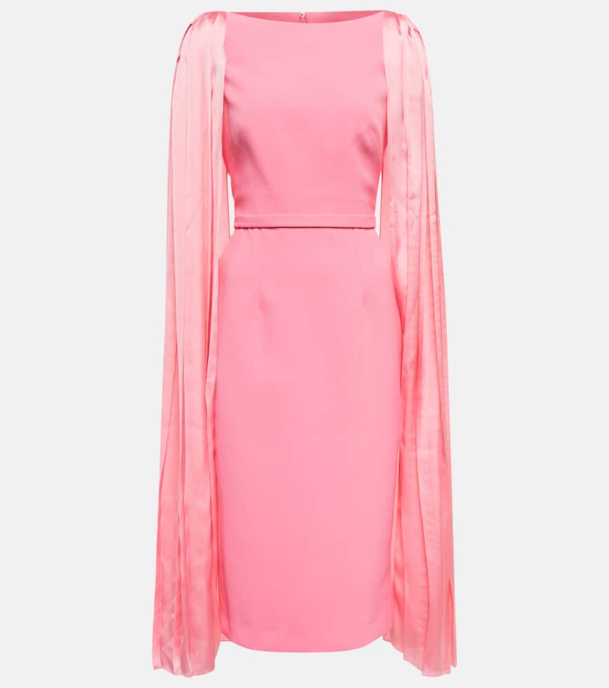 Essiah crêpe and satin midi dress