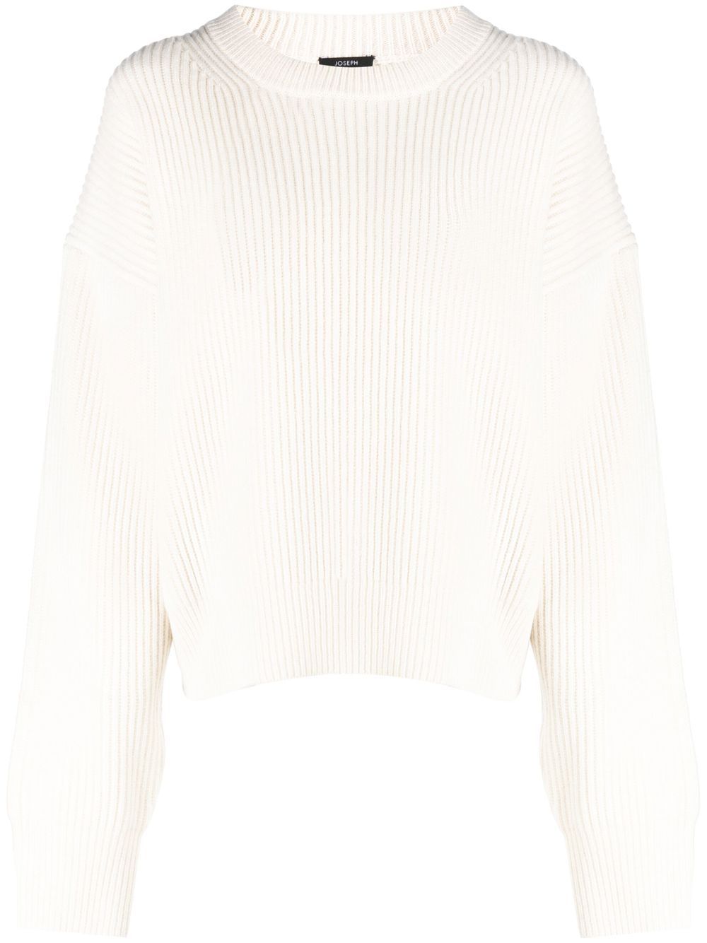 Round-neck knitted jumper - Black