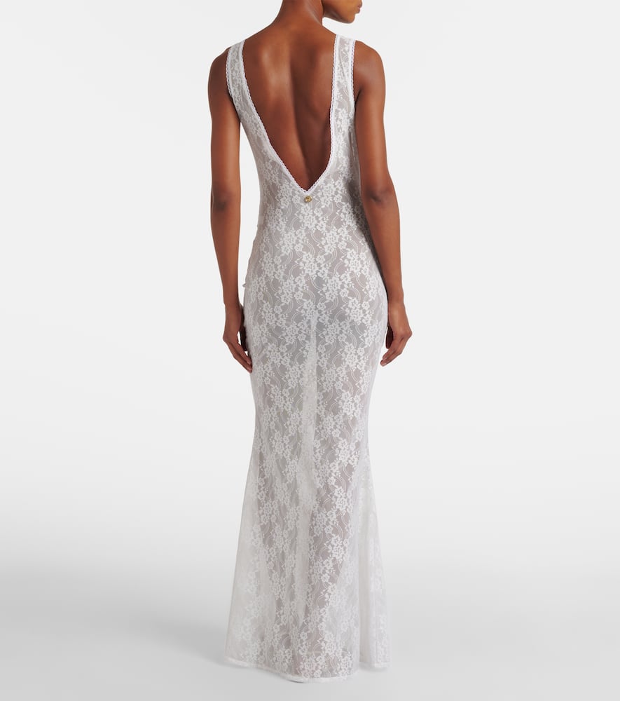 Adel sheer lace maxi dress