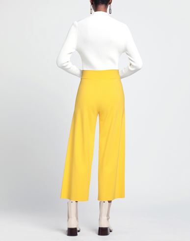 Woman Pants Yellow Size 6 Viscose, Polyamide, Elastane