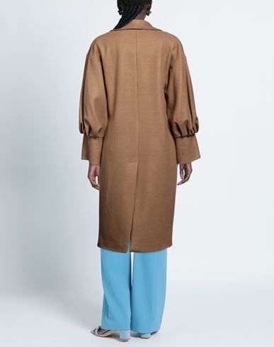 Yes London Woman Coat Camel Size 10 Polyester, Acrylic, Wool