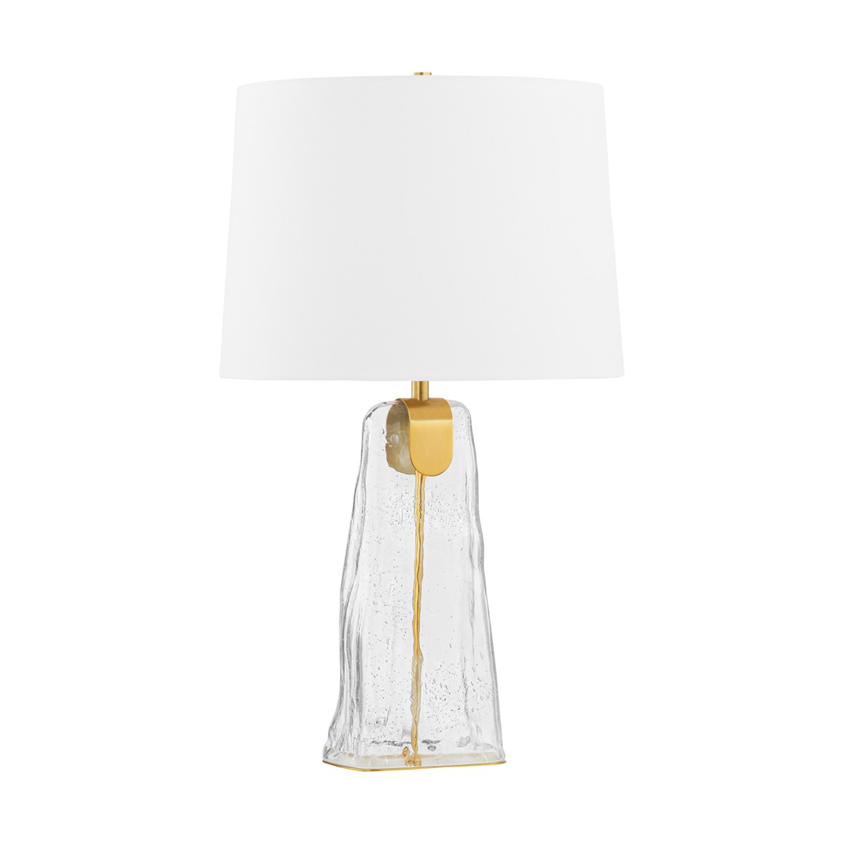 Aged Brass One Light Table Lamp from the Midura Collection