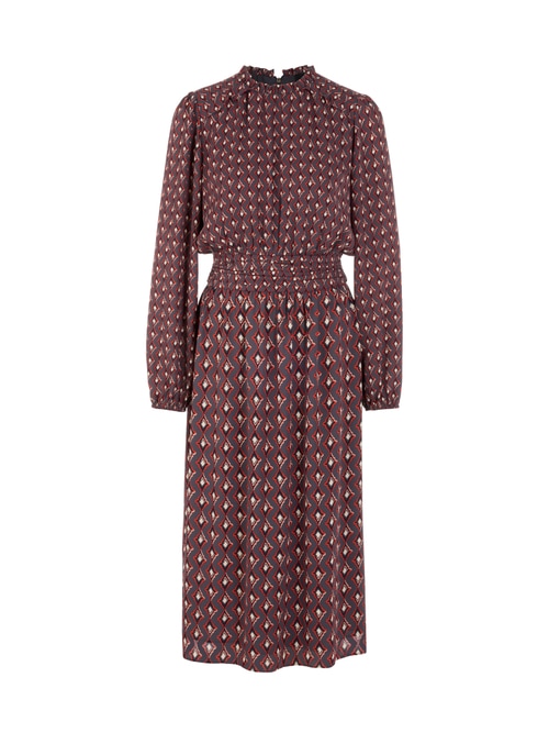 Marc Cain Dress with pattern ‘Rethink Together’, blue, 34 N