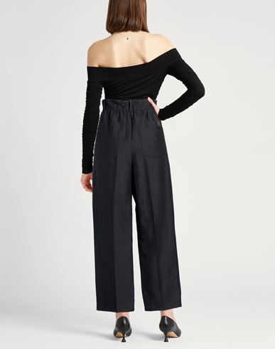 Woman Pants Charcoal Size 2 Linen, Silk, Polyamide