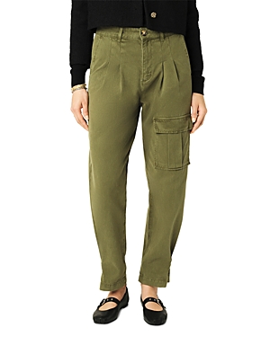 Maroon High Rise Cropped Cargo Pants