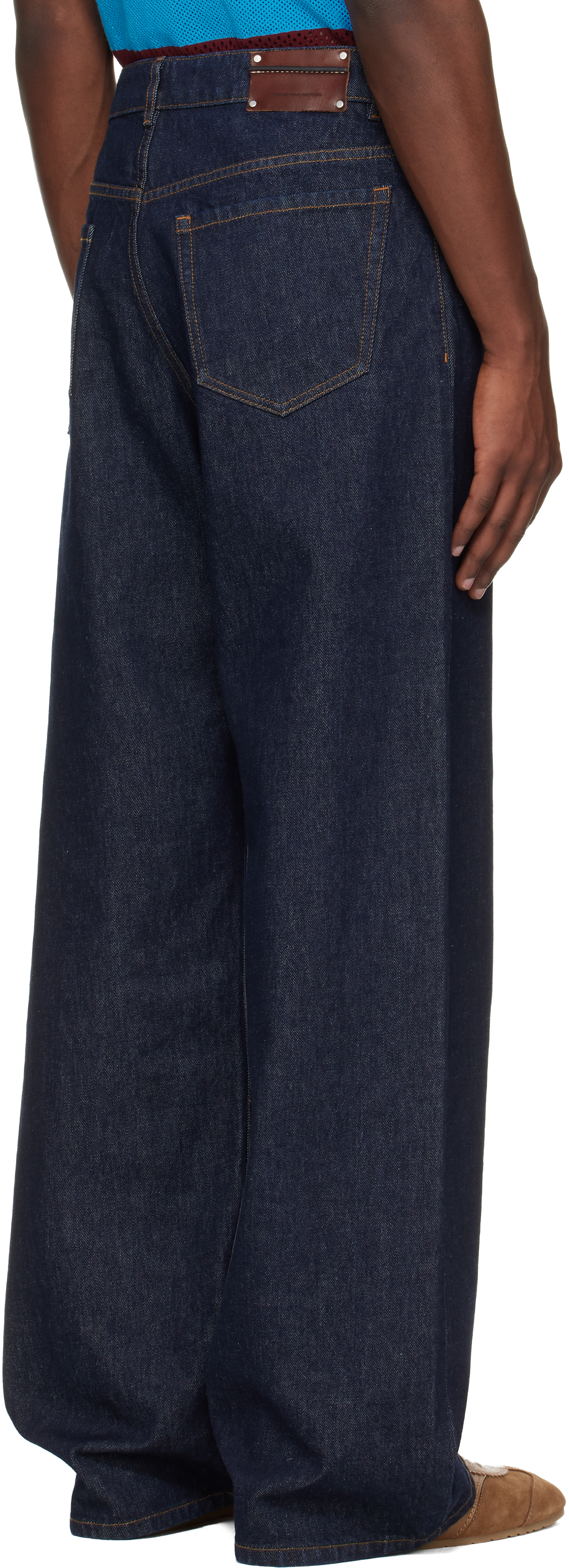 Blue Straight Leg Jeans