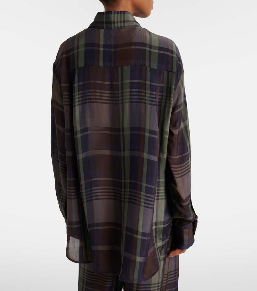 Peri sheer plaid shirt